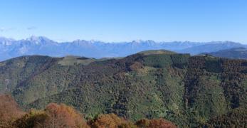 Il versante nord del Monte Cesen