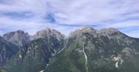 Dal Monte Agudo, da sx: Monte Giralba, gruppo del Popera e dell'Aiarnola 