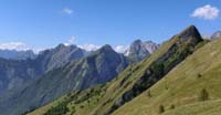 La Boca de Rosp. Sullo sfondo, Monte Terne, Monte Tiron e Pala Alta 