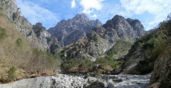 Il Monte Castello dal letto del Torrente Ledron 