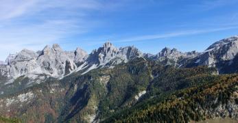 Da sx: Tamer, Castello di Moschesin e Spiz di Mezzodi’