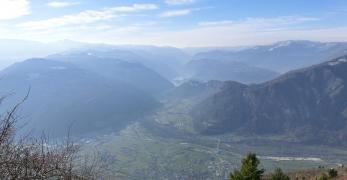 La piana di Fonzaso dalla Croce d’Avena