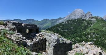 Postazioni sotto la vetta del Freikofel