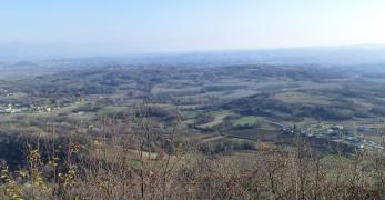 Panorama verso le Colline Moreniche e la pianura friulane