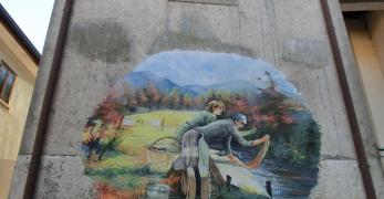 Murales su un’abitazione di Tramonti di sopra